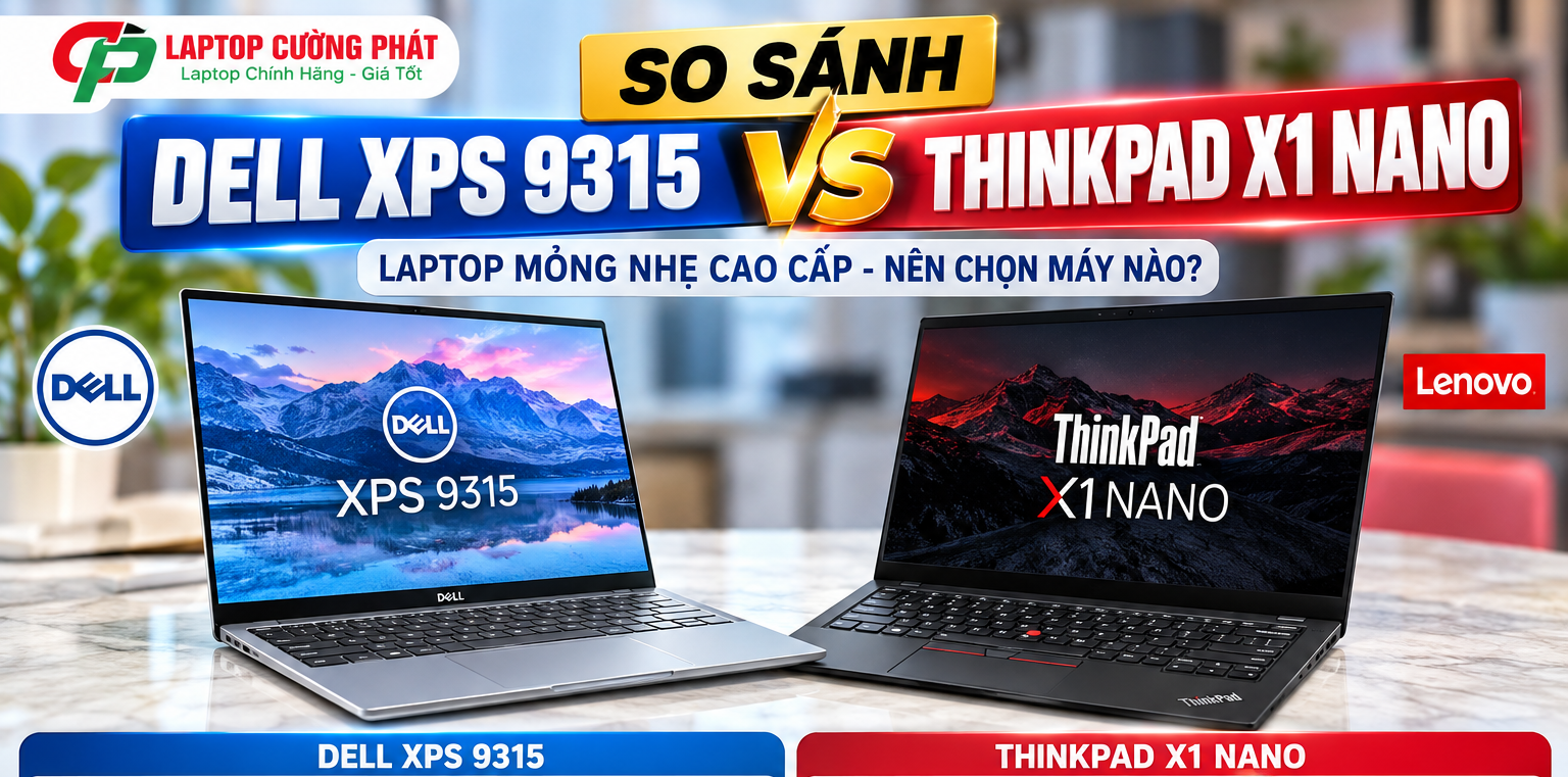 So sánh dell xps 9315 và X1 Nano